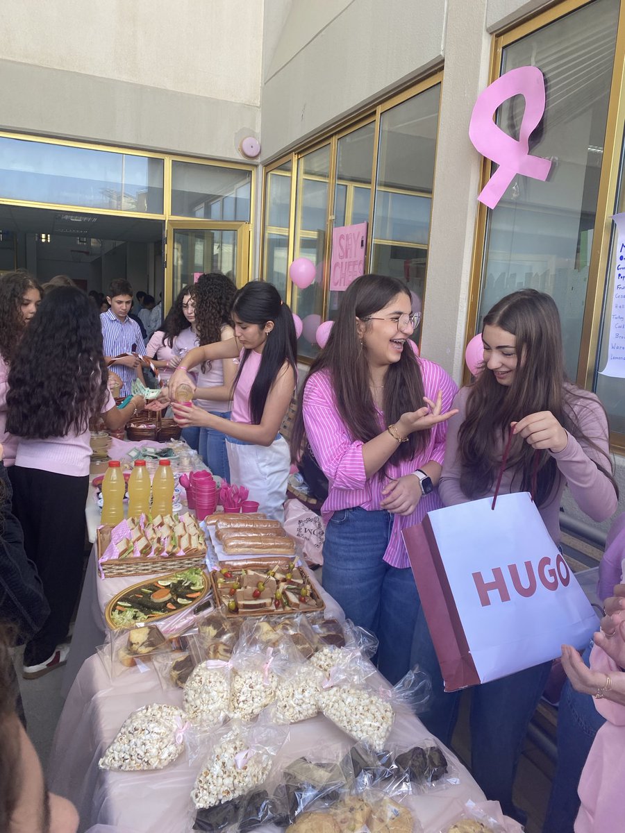 Grade 9Students organized a full day awareness for” Pink Month” ended in “Bake to Save “ <a href="/Hhhsinfo/">Houssam Hariri HS</a>
