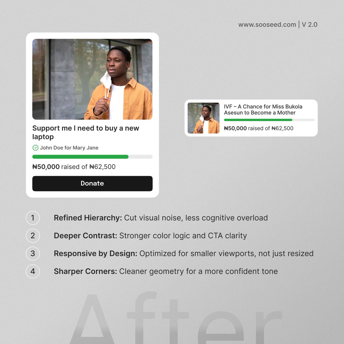 Cisco_jr_'s tweet image. ✨@sooseed_app  V1 vs V2 campaign card