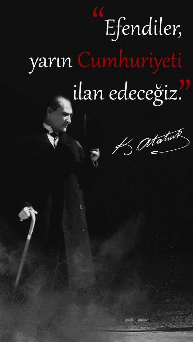 Cumhuriyet, halkın kendi kaderine sahip çıktığı en büyük devrimdir.!!
#29Ekim1923 
#CumhuriyetBayramı