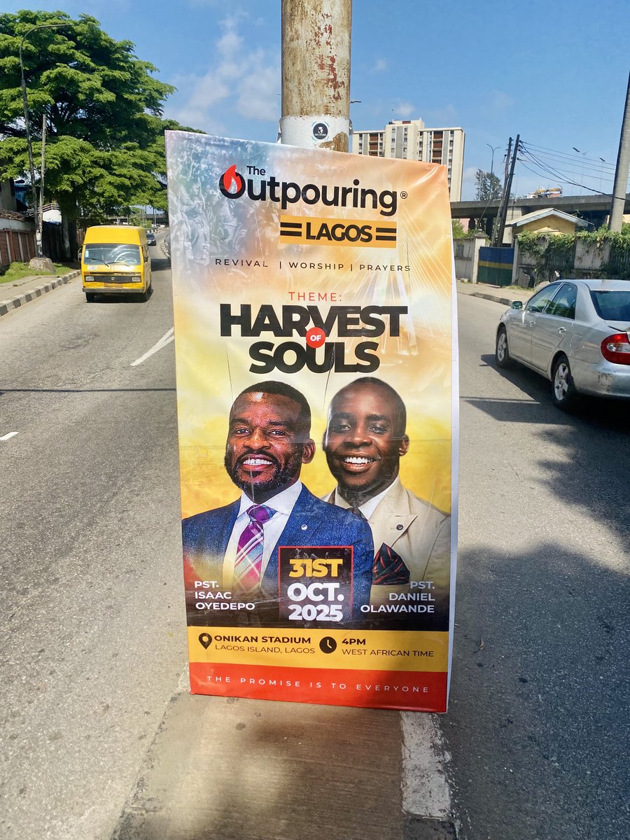 JESUS IS IN TOWN!

This Friday, it is THE OUTPOURING LAGOS!

#TheOutpouringLagos
#HarvestOfSouls
#IWillPreachTheGospel
#IWillHarvestSouls