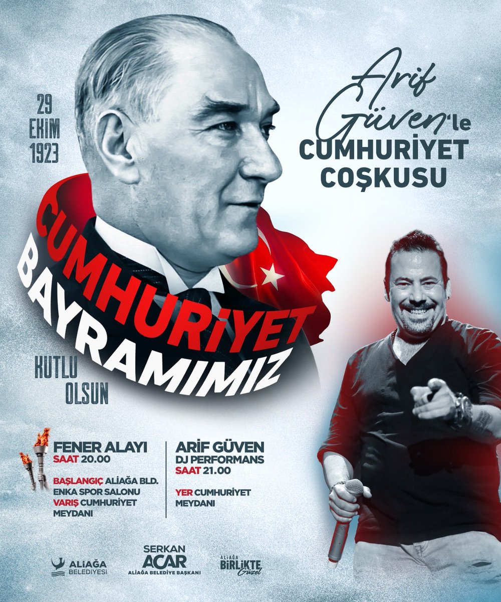 🇹🇷 #29Ekim Cumhuriyet Bayramımız Kutlu Olsun 🇹🇷

Yarın saat 20.00’da Cumhuriyet coşkusunu hep birlikte yaşayacağımız ‘Fener Alayı’na herkesi bekliyoruz. ☺️