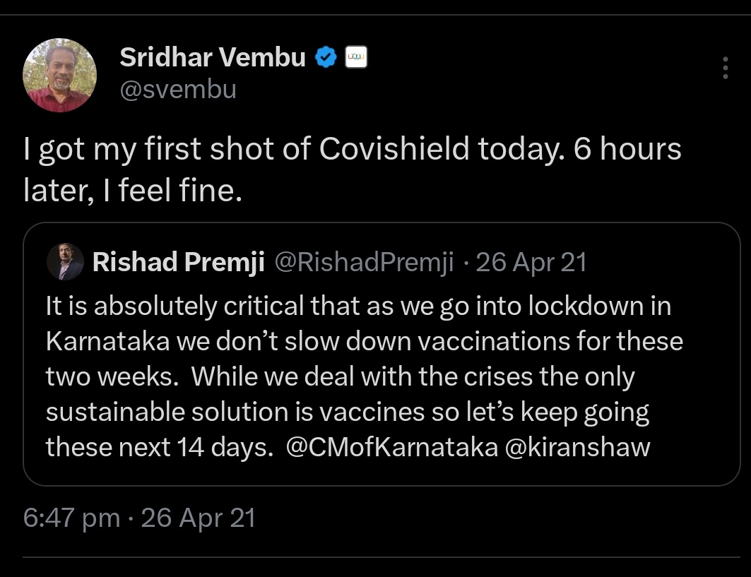 You could have said the same when ur Sangi party provides vaccines, why you didn't voiced out, rather u were marketing for them.