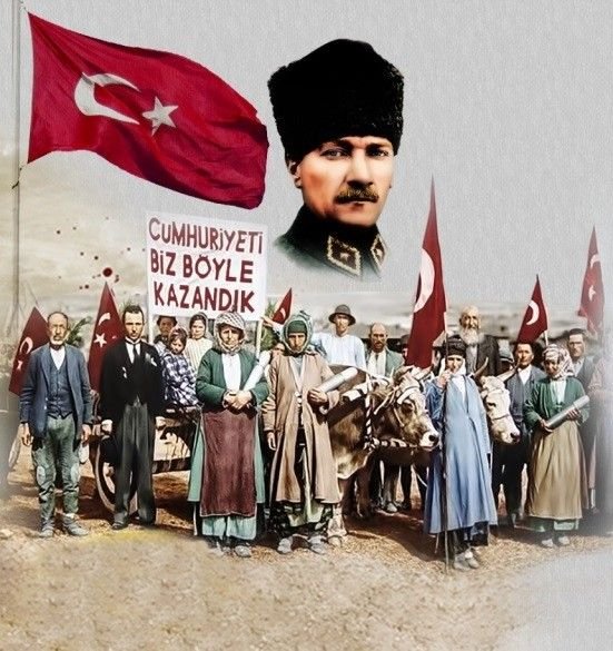 Lâikliğin ve yurttaşlığın yeniden tesis edildiği, hukukun temel ilkelerinin herkes için geçerli olduğu gündür, #Cumhuriyet 

#29Ekim1923 
#CumhuriyetBayramı
