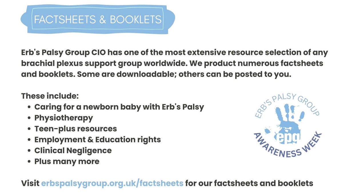 erbspalsygroup's tweet photo. Day two of our #erbspalsy awareness week 🥰 #charity is all about fact sheets and booklets to help families and their support network navigate their #erbs journey https://t.co/wQgyIzJRGu