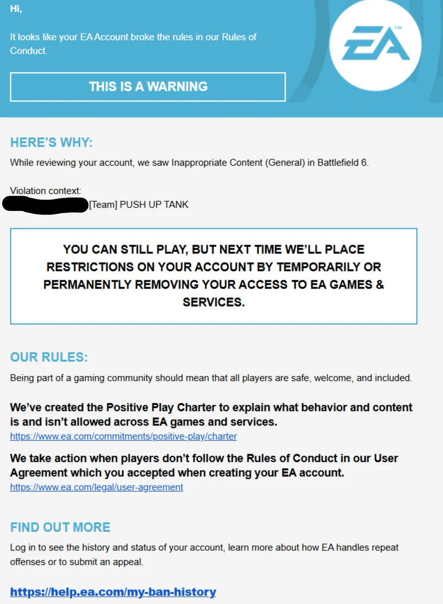 AndrewLackie's tweet photo. @tiggr_  Is there plans to look over the aggressive AI censor ship cause this is a bit ridiculous. Or even just saying fuck in chat gets you banned for a week, when the game screams I NEED A FUCKING MEDIC. https://t.co/T11B5q9hDS