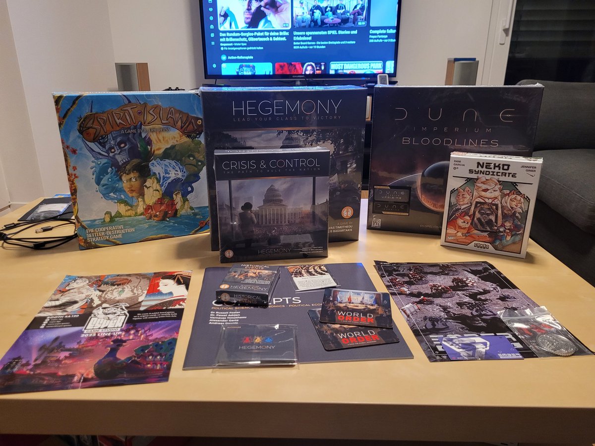 LordHelmchenx's tweet photo. Spiel Essen 2025 Loot. Looking forward to playing Hegemony. https://t.co/4If42ijwZ5