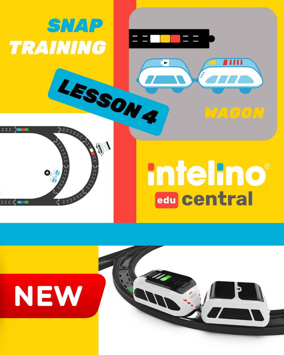 Lesson 4 of Snap Training is live in intelino edu central!
Students learn to code wagon drop-offs with snap commands — interactive &amp; fun in the app!
Also available for download in intelino lab. 
#STEM #EdTech #intelino #CodingForKids #TeachSTEM #STEAM
