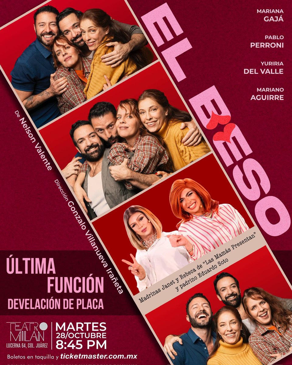 elintermediomex's tweet photo. 🎭 ¡10 PASES DOBLES PARA HOY!
8:45PM ⎜“EL BESO” en Teatro Milan.  

Dinámica:
⭐RT + Fav a esta publicación
⭐Comenta cualquier video de nuestro canal 👉 https://t.co/OWXamNq8Wd
⭐ Deja tu nombre y la captura del comentario aquí abajo 👇
🎉 Los primeros 10 ganan https://t.co/5xPAoDOXUJ
