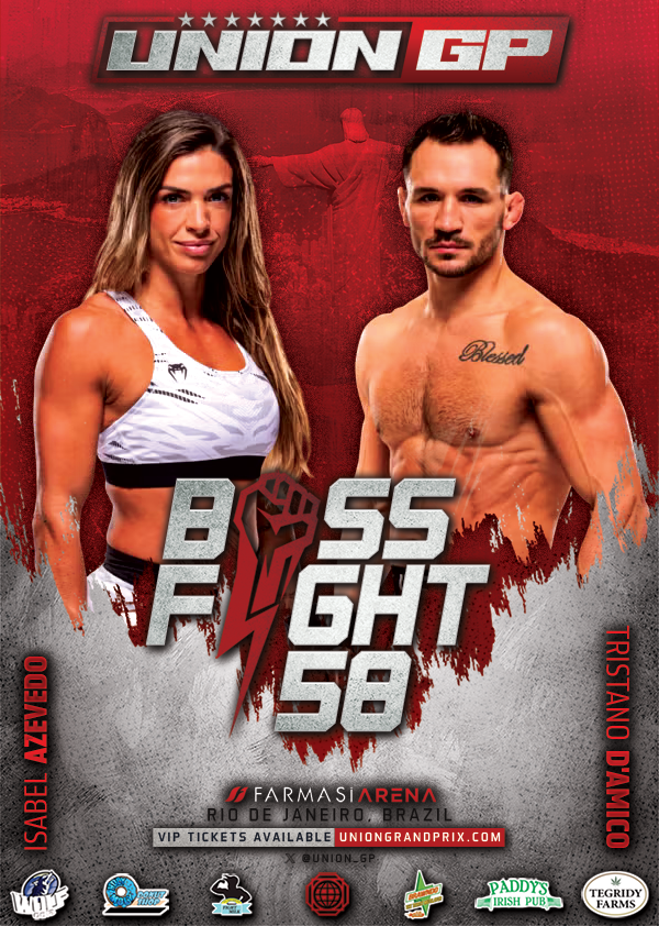 𝗕𝗢𝗦𝗦 𝗙𝗜𝗚𝗛𝗧 𝟱𝟴: 𝗔𝗭𝗘𝗩𝗘𝗗𝗢 𝘃𝘀 𝗗'𝗔𝗠𝗜𝗖𝗢

🏟️ Farmasi Arena
📍 Rio de Janeiro, Brazil
📺 <a href="/BattlegroundNet/">Battleground Network</a>

🔗: uniongrandprix.com/mma_event/boss…