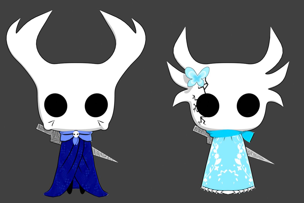 Andro1d28's tweet image. Siblings that play together 
#3dmodel #gooengine #celshading #hollowknight #HollowKnightOC #hollowknightvessel