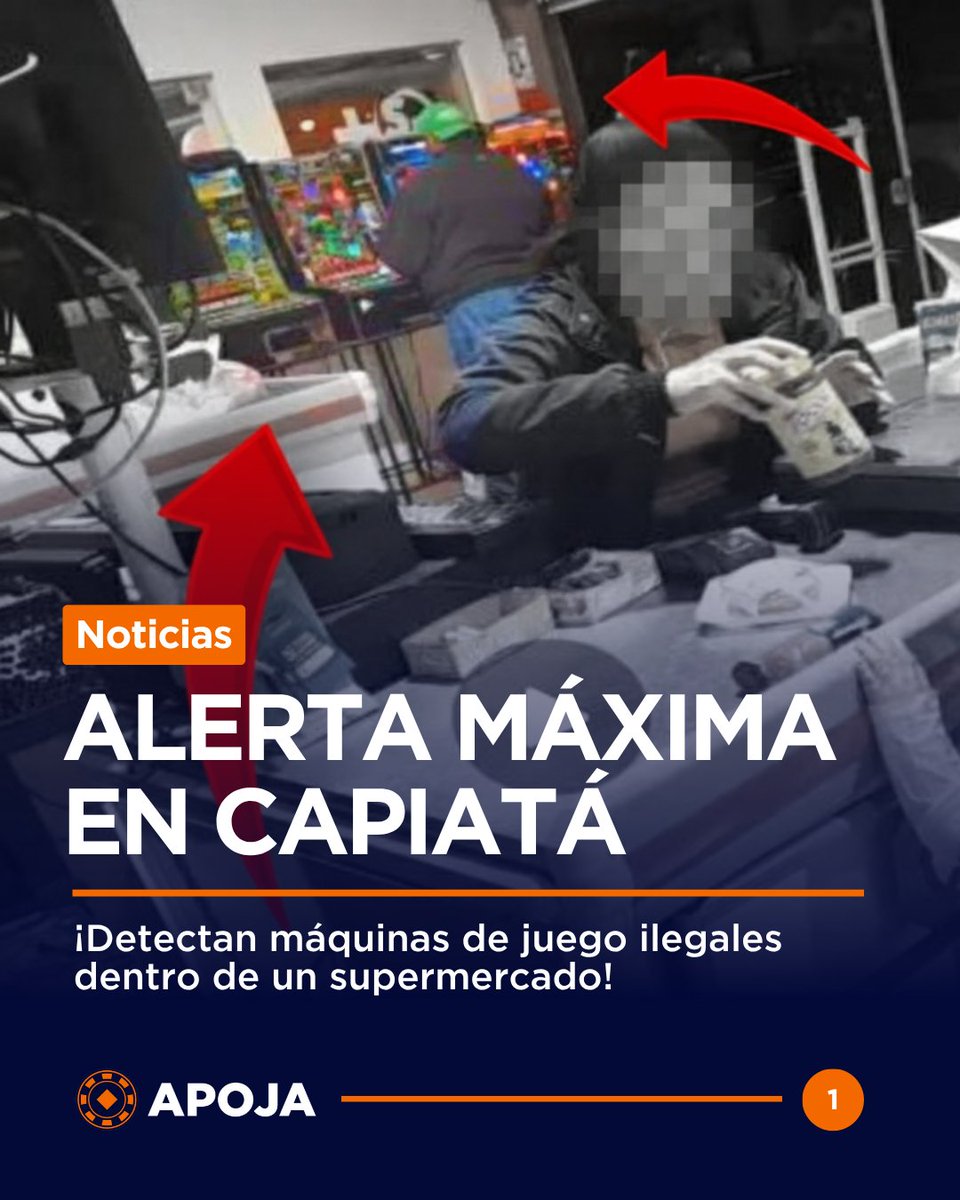 apoja_py's tweet image. ¡ALERTA CAPIATÁ! Juego Ilegal Clandestino en Supermercado.
APOJA detectó y denunció máquinas de juego ILEGALES al alcance de niños y adolescentes en un supermercado.

El riesgo es urgente: esta actividad avanza por la omisión de los controles municipales.
