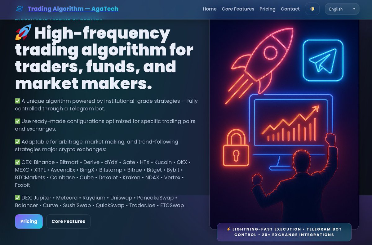AgaTechSystems's tweet image. 🥳 AgaTech Trading Algorithm is almost here!

👉 Key features: 
⚡ Ultra-fast execution
🤖 Telegram bot control
🛡️ Secure IP-locked API
💰 Smart strategy sets
🏦 Hedge-fund logic

Are you ready, fam? 🔥

#AgaTech | #TradingAlgorithm |  #Crypto | #LoveYourW