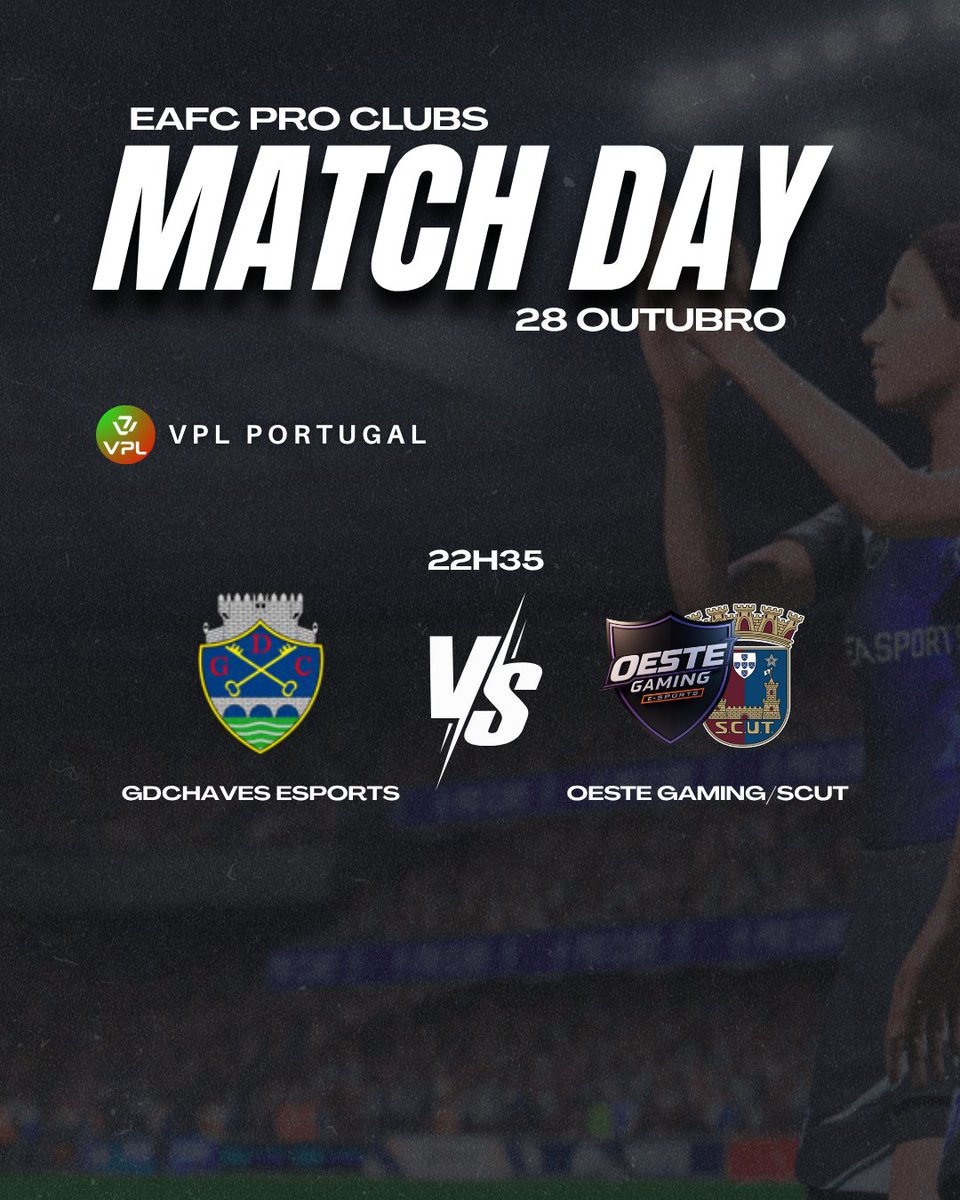 ⚽️🎮 Match Day 28 de outubro 

<a href="/VPLlPortugal/">VPL Portugal</a> 

Born to Play. Built to Win.🏆