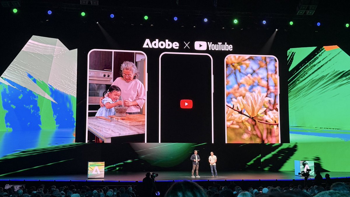whosshuri's tweet image. PremiereとYouTubeのパートナーシップが発表されました！🎉
な…なんだと！？！？
#AdobeMAX