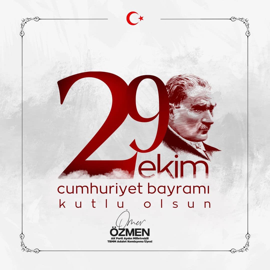 Cumhuriyetimizin 102. yılını milletçe gururla ve coşkuyla kutluyoruz.

Gazi Mustafa Kemal Atatürk’ün “En büyük eserim” dediği Cumhuriyet; özgürlüğümüzün, birliğimizin ve bağımsızlığımızın sarsılmaz teminatıdır.

Bizler, bu şanlı mirasa sahip çıkma bilinciyle; Cumhurbaşkanımız