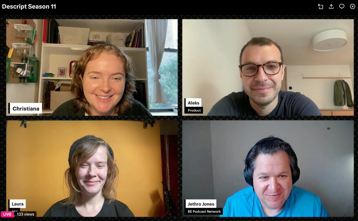 DescriptApp's tweet image. We are pumped to have BE Podcast Network Host @jethrojones on the @X  livestream 👏