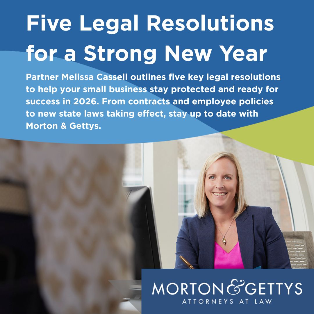 It’s the perfect time for SC small business owners to take stock of legal protections. Partner Melissa Cassell shares five smart legal resolutions every business owner should make before new laws take effect in 2026. Read the full article here: mortongettys.com/legal-resoluti…