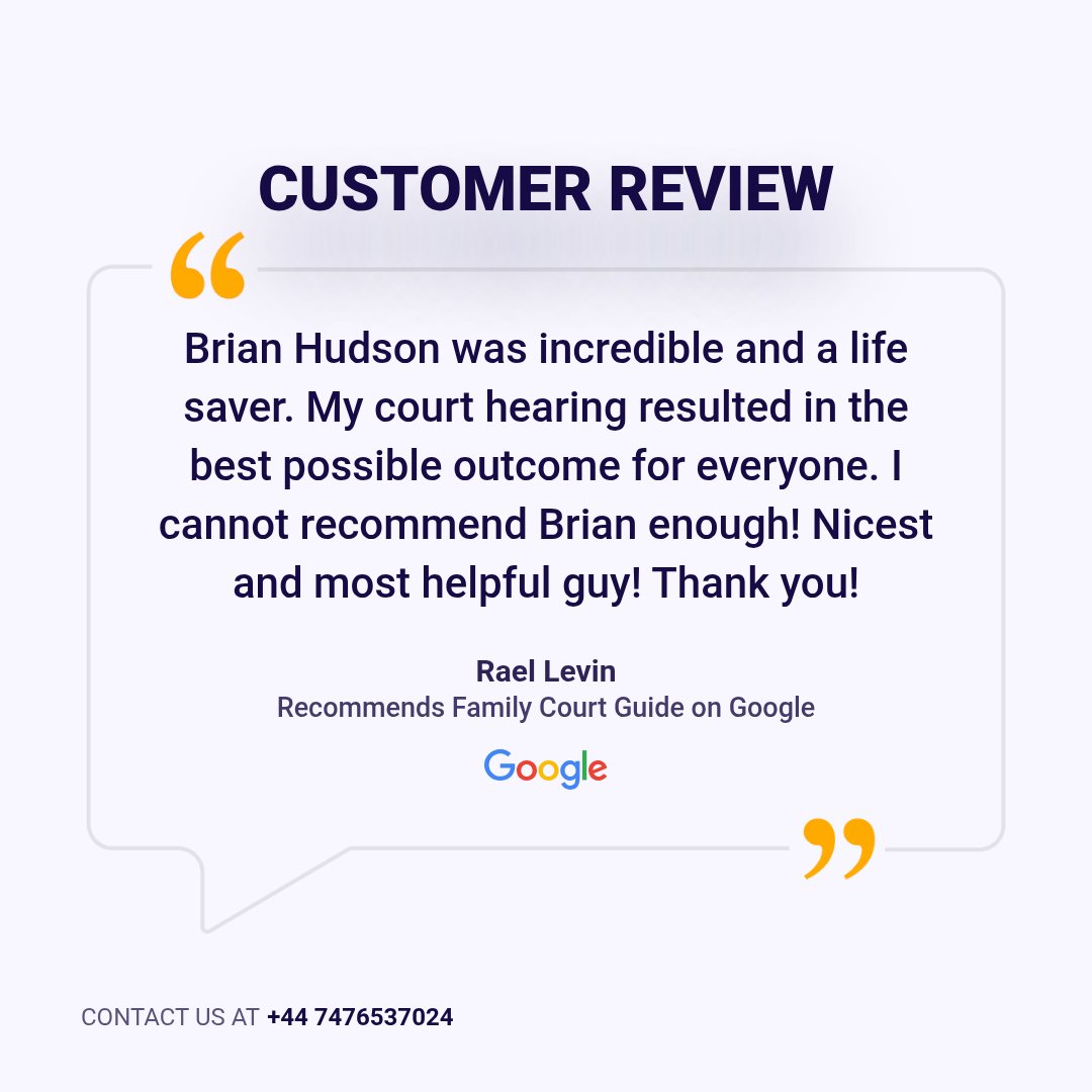 FamilyCtGuide's tweet photo. Here’s what one of our clients has to say! We love hearing such great feedback from our valued customers. Thank you for trusting us! #FamilyCourtSupport #MentalHealthMatters #McKenzieFriend #ParentalRights #FamilyCourtGuide #SeparatedParents #ResilienceThroughCourt https://t.co/F3U6Cl5Iaj