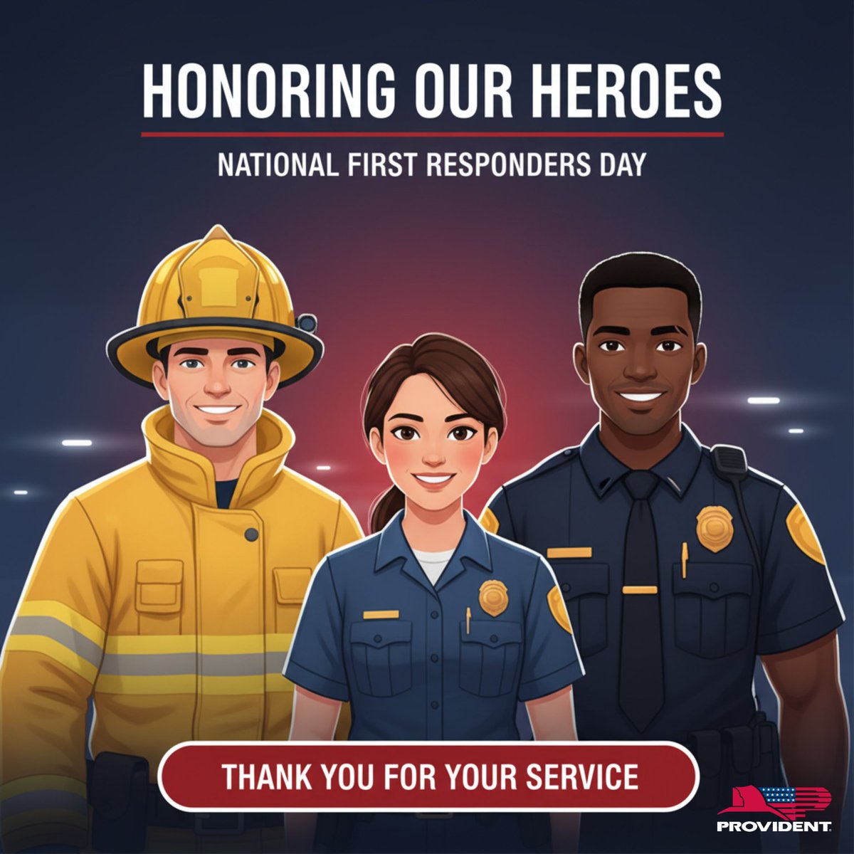 Happy #NationalFirstRespondersDay! Today, we honor the incredible heroes who selflessly serve and protect our communities every single day. Thank you for your courage, dedication, and sacrifice.
