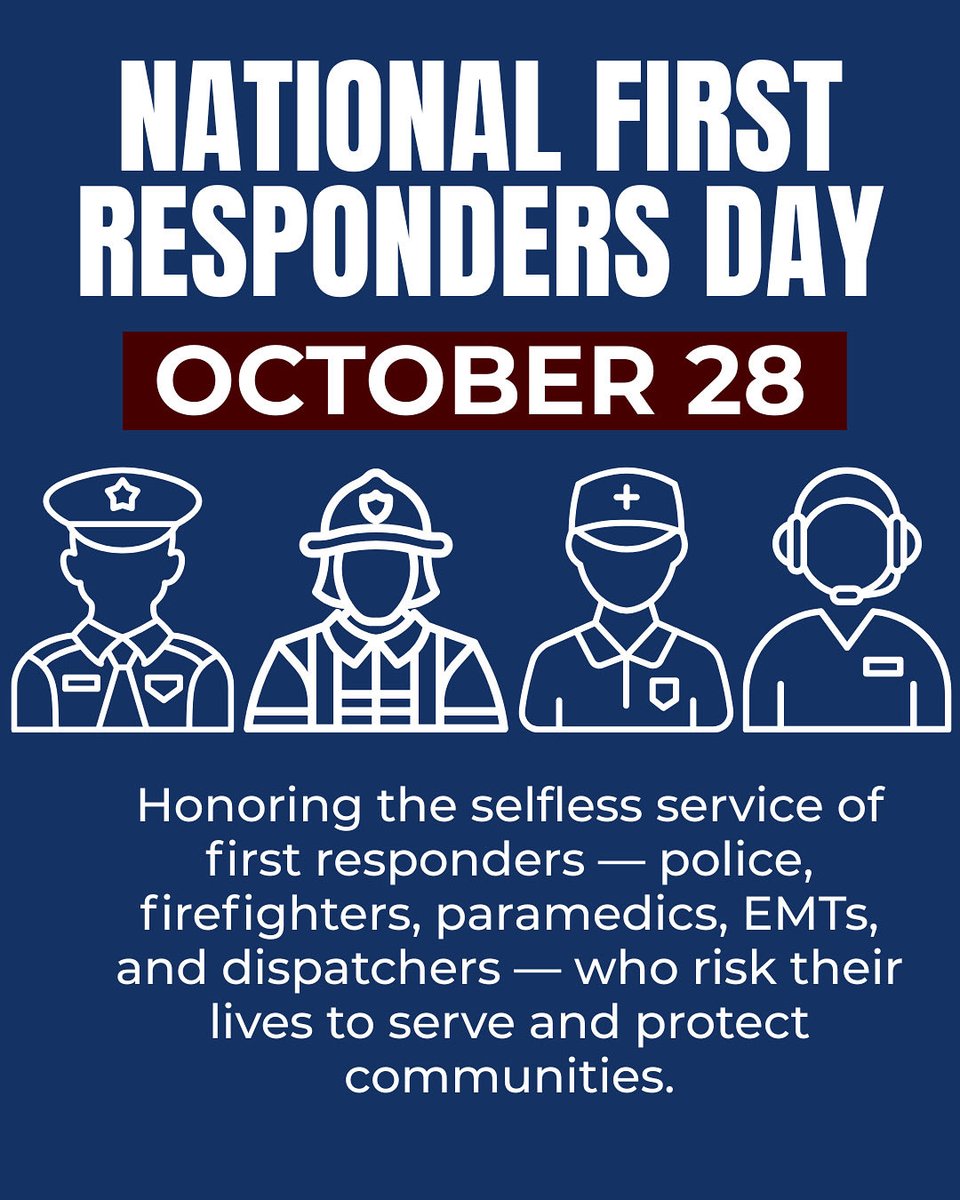 🚓☎️💙 Happy First Responders Day! 💙🚒🚑

Today, the Dracut Police Department proudly joins our community in celebrating First Responders Day — a day to honor the brave men and women who answer the call every single day.

#dracutpd #firstresponders