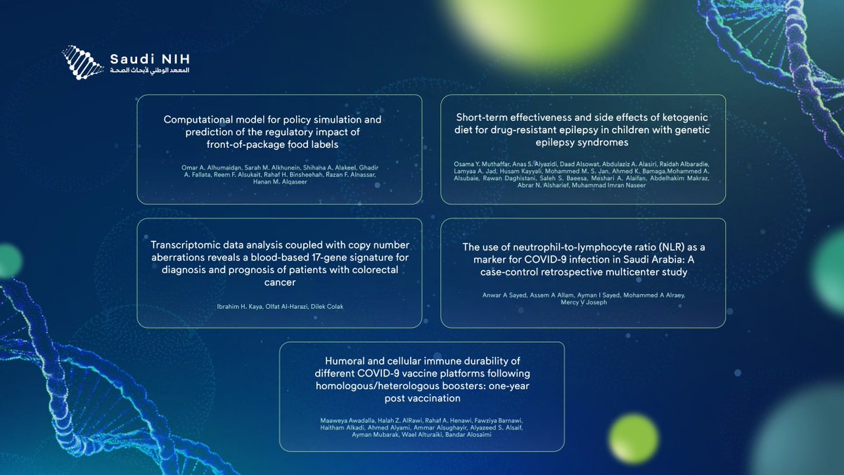 alyazidi_a's tweet image. فخور بحصول مجموعتنا على هذه الجائزة الوطنية من المعهد الوطني لأبحاث الصحة بمشاركة هيئة تنمية البحث والتطوير والإبتكار والمجلس الصحي وهيئة الصحة العامة 🔬🇸🇦

شكراً لكافة الفريق البحثي ود. عبدالعزيز لتواجده خلال الحفل في الرياض نيابة عن مجموعتنا

جائزة وتكريم عزيزة على قلبي جداً 💚