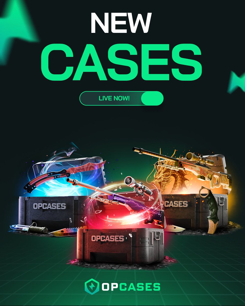 opcasescom's tweet photo. NEW CASES JUST DROPPED on OPCASES! 🚨

They’re fresh and they might just be yours… 

5% Lore: https://t.co/Ubjp1w7TT0

360 No Scope: https://t.co/NGUetGoaeV

1% OP Luck: https://t.co/EyJihx9krW

We might be sending one of these to someone who comments their favorite case below… who knows? 👀😉