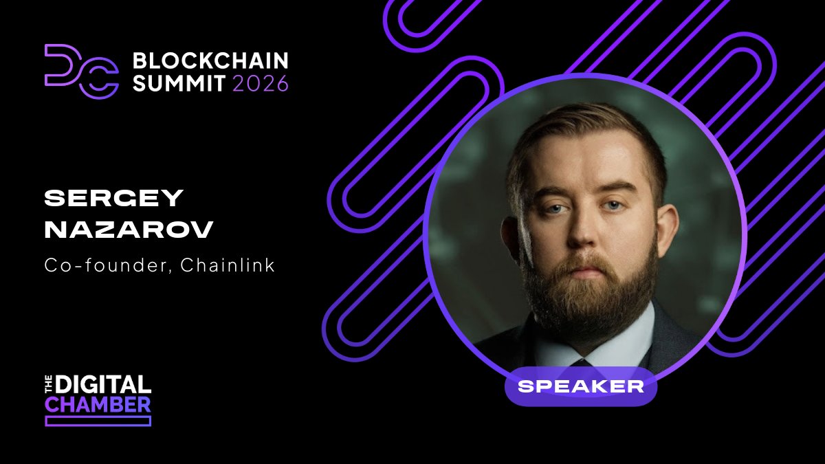DigitalChamber's tweet image. We&apos;re excited to announce @SergeyNazarov as a #DCBlockchain Summit 2026 featured speaker! Co-founder of @Chainlink and CEO of Chainlink Labs, Sergey is a Web3 pioneer focused on decentralized technologies, from smart contract-powered exchanges to decentralized communications.…