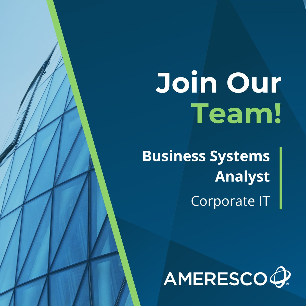 We're looking for a motivated Business Systems Analyst (BSA) to join our Corporate #IT team in Framingham, MA. This role connects HR and IT to deliver secure, compliant systems that meet business needs. #JoinOurTeam and apply here: hubs.ly/Q03QzVnW0
#OneAmeresco
