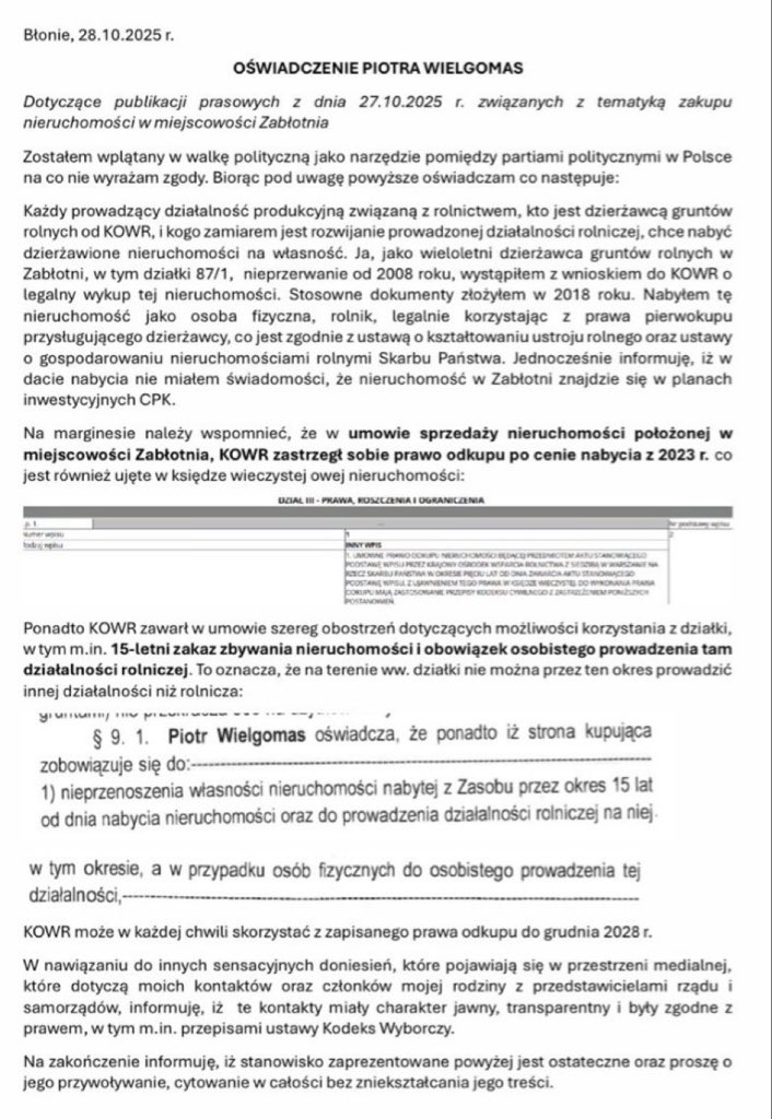 Co się dzieje ? Rząd twierdzi że nie ma możliwości odkupienia działki, słyszy to cała Polska. Tymczasem działkę można odkupić, w dodatku po cenie zbycia, o czym jest w akcie notarialnym który przedstawia nabywca. Kłamstwo goni kłamstwo Panie Premierze <a href="/donaldtusk/">Donald Tusk</a>