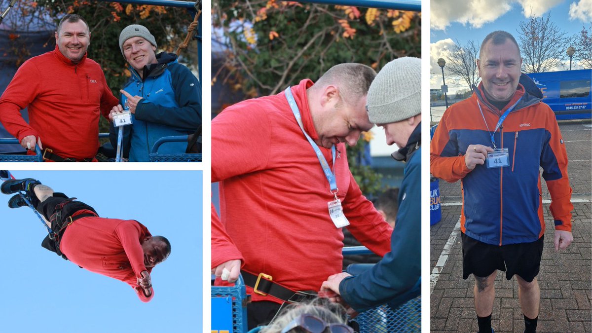On Saturday 25 October, Andrew Peers did a 160ft bungee jump and turned it into a fundraising event for his late Dad, Barry Peers 

Barry passed away on 28th September 2004 after being diagnosed with mouth cancer.  His family have continued to raise funds and awareness in his