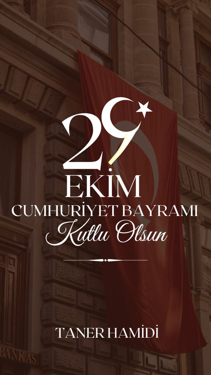 Taner HAMİDİ (@hamiditaner) on Twitter photo 🇹🇷 Cumhuriyetimizin 102. yılı kutlu olsun!
Bu topraklarda birlik, kardeşlik ve azimle yükselen Cumhuriyetimizi daha güçlü yarınlara taşımak hepimizin ortak sorumluluğudur.
Şehitlerimize rahmet, gazilerimize minnetle…
Nice yüzyıllara, güçlü Türkiye! 🇹🇷 🇹🇷 Cumhuriyetimizin 102. yılı kutlu olsun!
Bu topraklarda birlik, kardeşlik ve azimle yükselen Cumhuriyetimizi daha güçlü yarınlara taşımak hepimizin ortak sorumluluğudur.
Şehitlerimize rahmet, gazilerimize minnetle…
Nice yüzyıllara, güçlü Türkiye! 🇹🇷