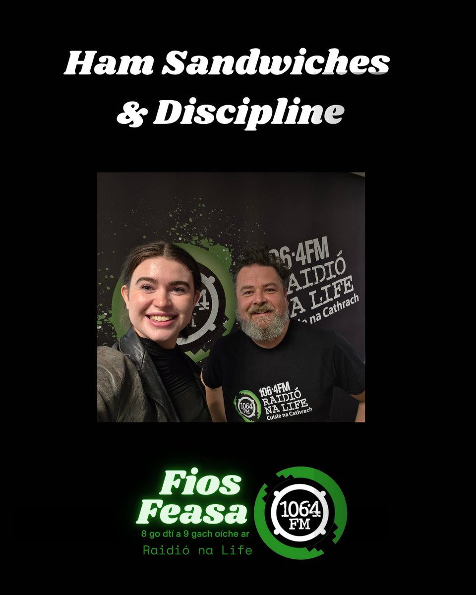 Anocht ar #FiosFeasa !! Nóra Ní Anluain Faye ag caint fraoi Ham Sandwiches &amp; Discipline! Ailbhe Ní Riain sa stiúideo ag caint faoi Féile Macalla agus tuilleadh leis! <a href="/AilbheNiRiain/">AilbheNíRiain</a>  <a href="/RustyDonn/">Rossa O Sioradain</a>