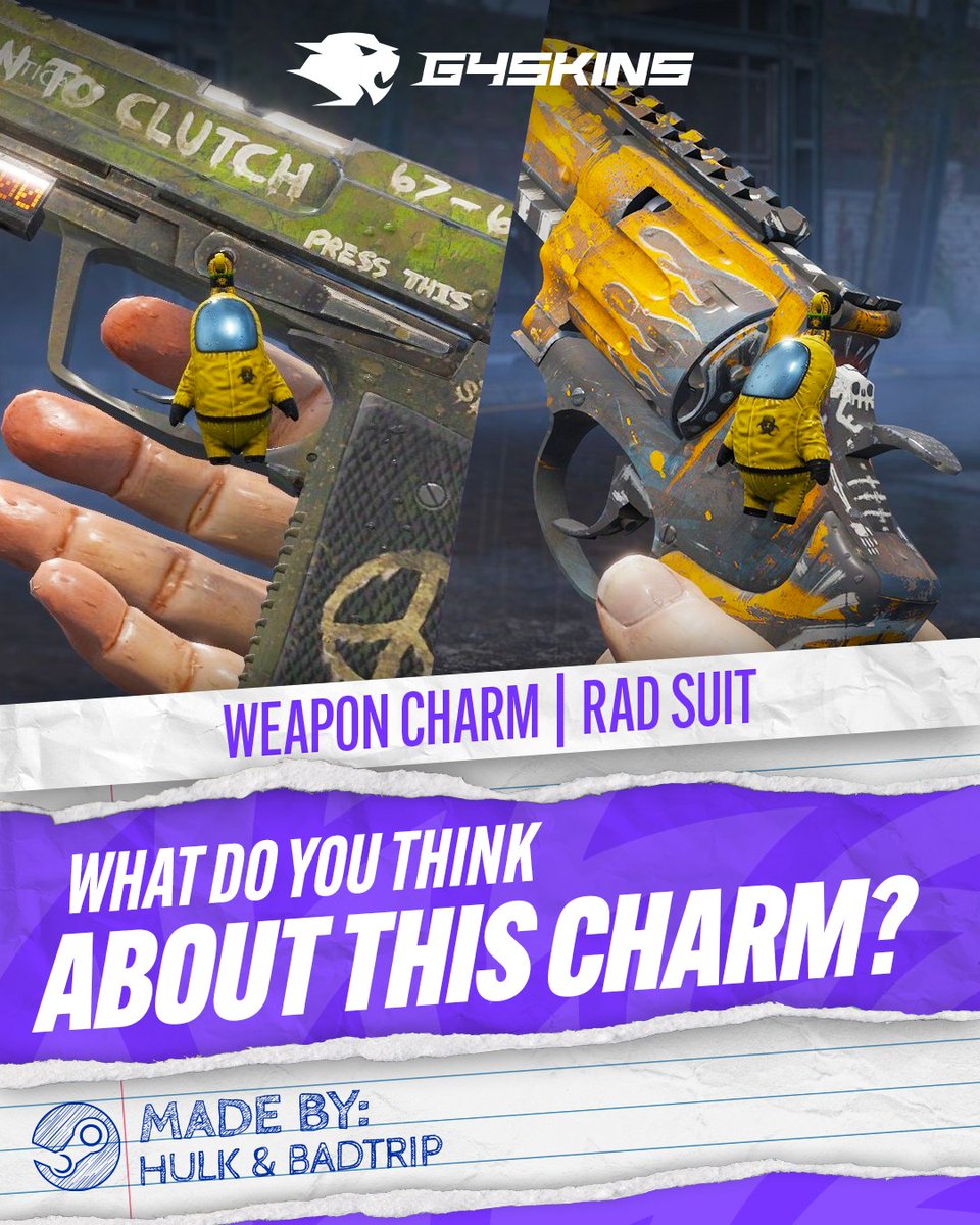 g4skinsdotcom's tweet image. I think it&apos;s rather... rad 😎

#cs #csskin #charm #rad #counterstrike #cs2 #counterstrike2