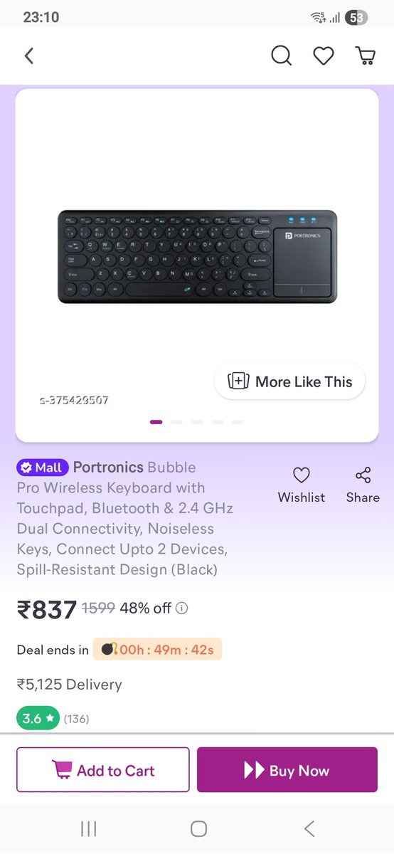 EruditeAK's tweet photo. this has got to be a joke!
delivery fee costs 6x of the product cost?!
you guys really wanna sell or it's just up for display?
@Meesho_Official @Portronics https://t.co/HrsmgquLOO