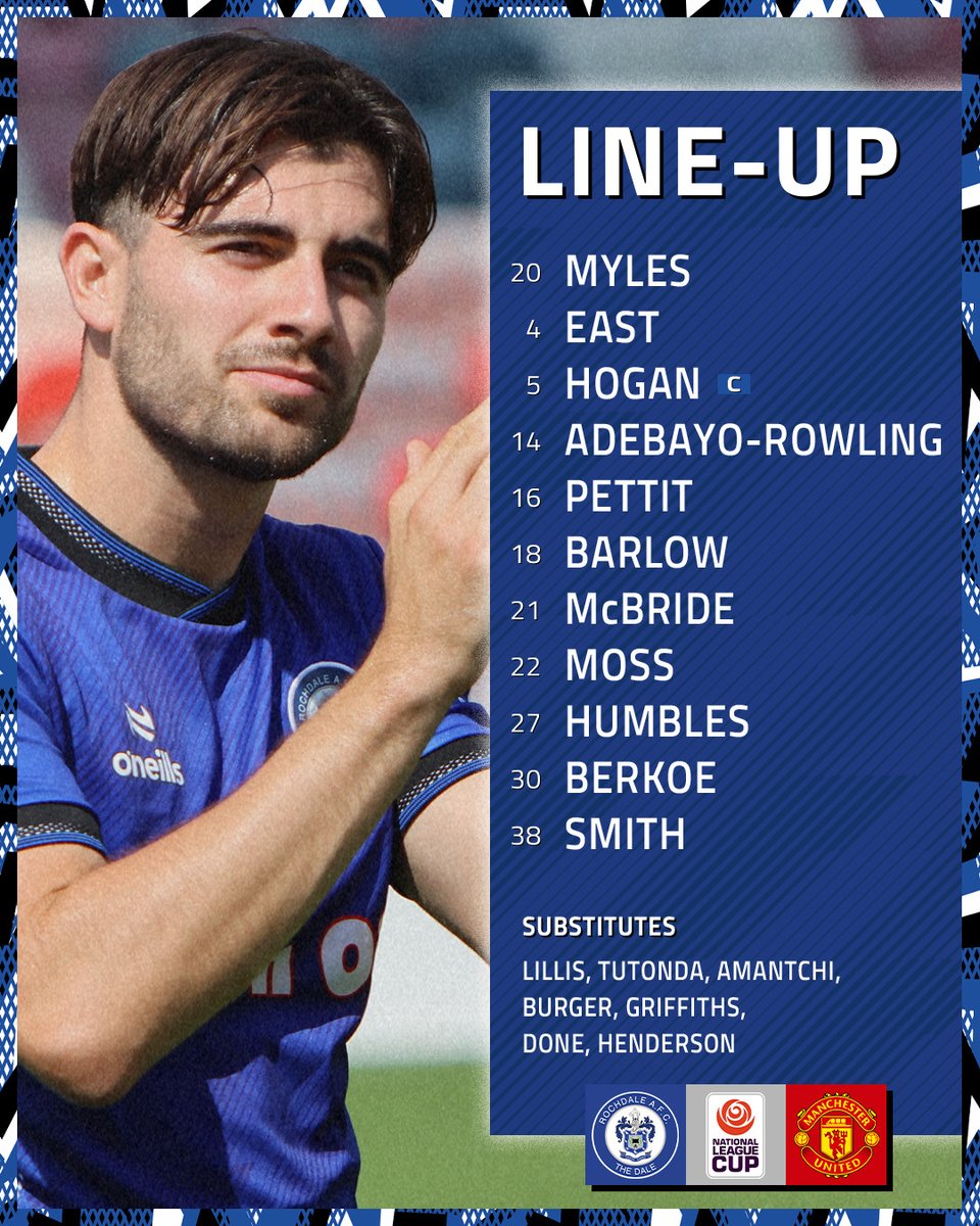Tonight's line-up 👊

#rafc