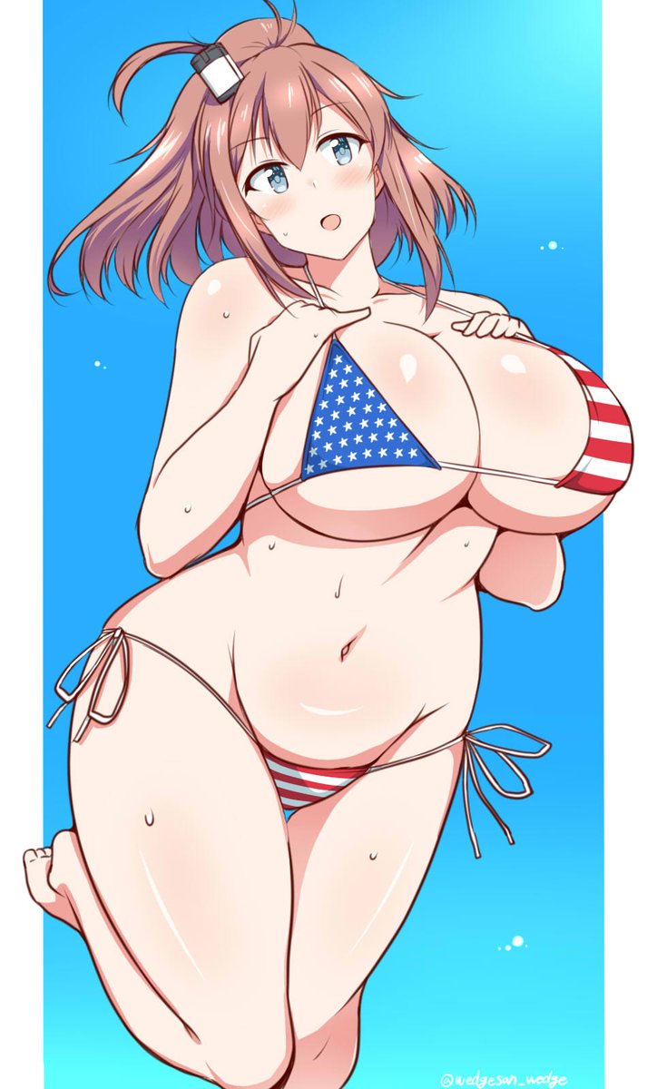 "Will you look at that? My old swimsuit still fits."