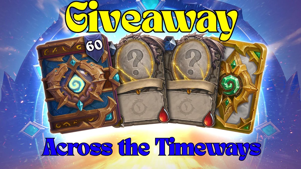 NatalkaHS's tweet image. ⌛️ GIVEAWAY TIME!! ⌛️

Courtesy of @PlayHearthstone I have Across the Timeways bundle to give away! 💙

TO ENTER:
🕒 Follow my Twitter + 🔁 &amp;amp; ❤️ this post
🕝 Follow me on twitch.tv/natalkahs
🕦 Comment your username on Twitch 🥰

Good luuuck!! 🍀

#Hearthstone #Giveaway