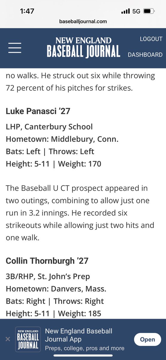 Great work Luke! #rollsaints