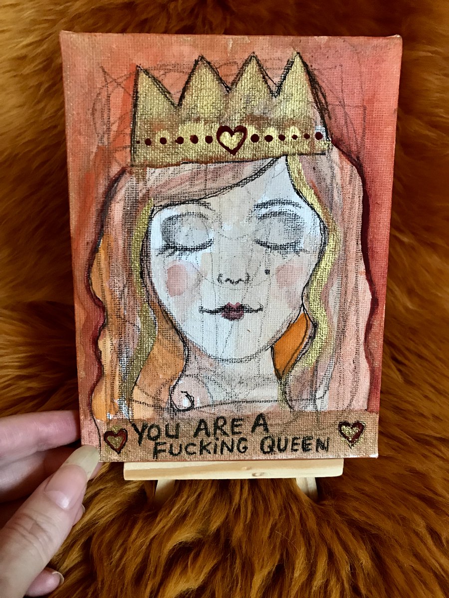 Original painting 6" by 5" with display easel, £20 inc UK postage xxx