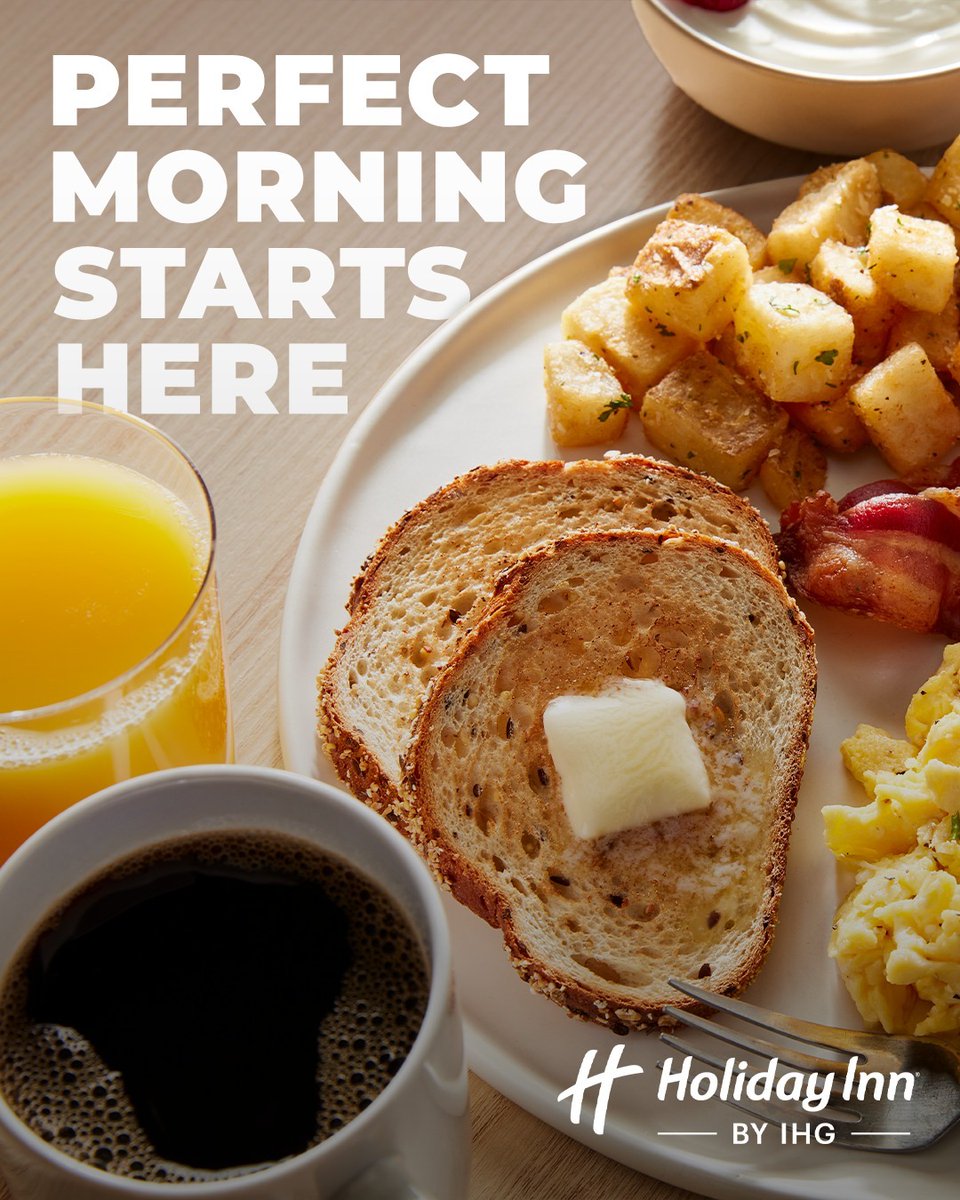 Start the day right at the Holiday Inn breakfast buffet – packed with everything needed to make mornings fresh, tasty and delicious.