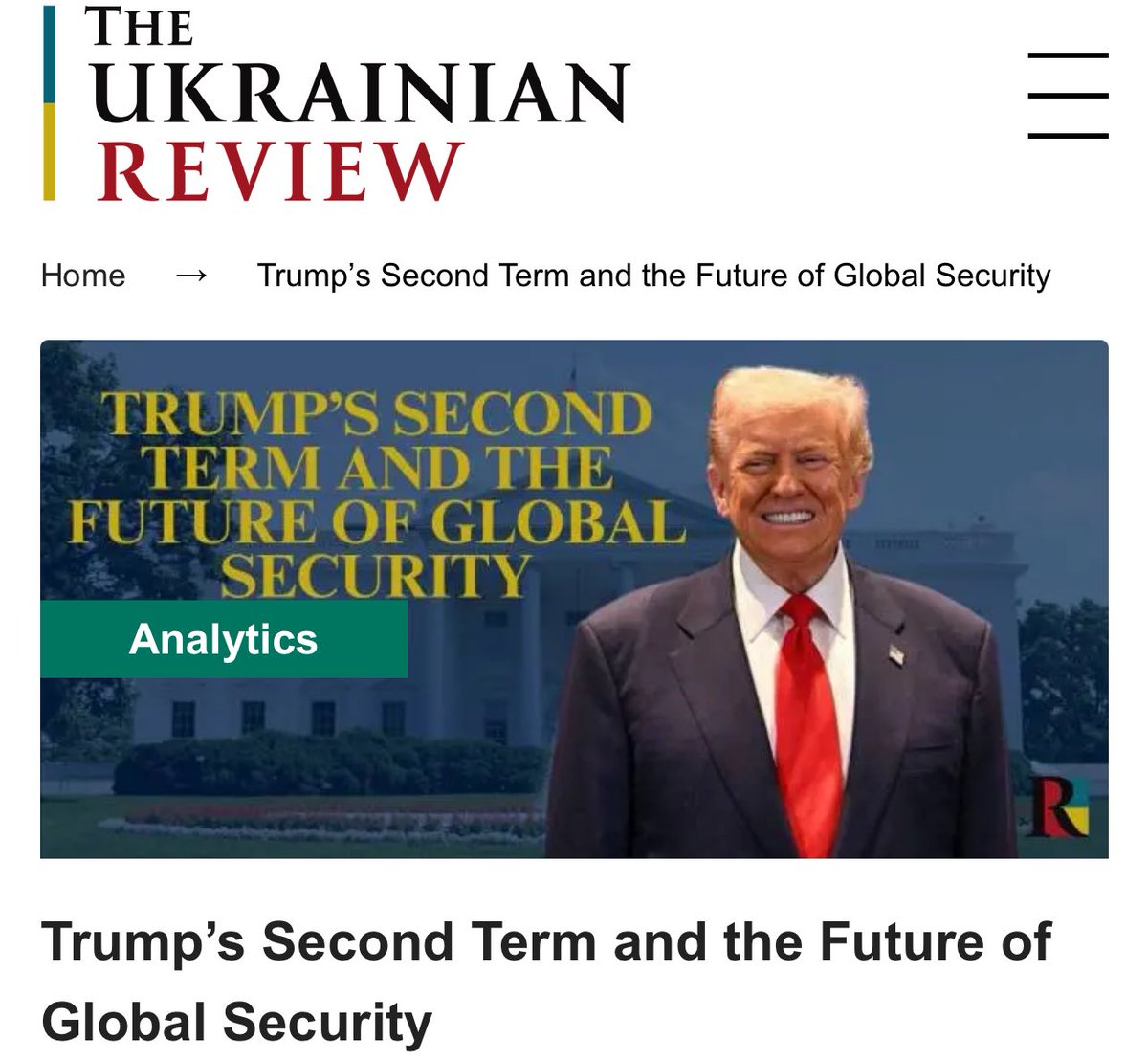 🇺🇦🇺🇸 The war in Ukraine continues, forcing allies to adapt to Washington’s unpredictable course, develop strategic autonomy, and prepare for possible shifts in global politics… 

More in the special article 👀⬇️
theukrainianreview.info/trumps-second-…