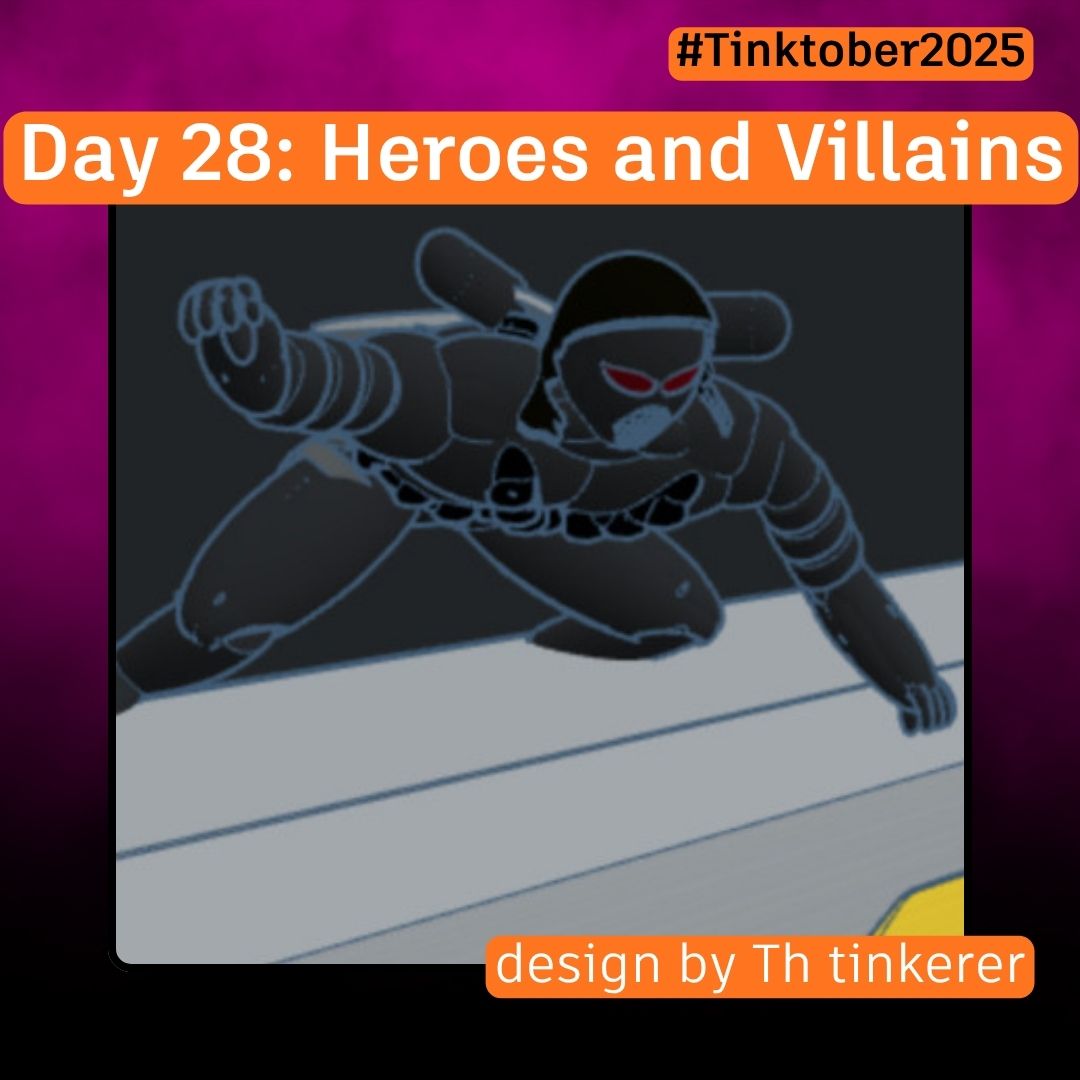 tinkercad's tweet photo. #Tinktober Day 28: Heroes and Villains ๐ฆธ โก ๐ฆน
https://t.co/4gCwxgFFRC
#Tinktober2025 #HalloweenDesigns #MadeWithTinkercad https://t.co/kcTTSJY8JF