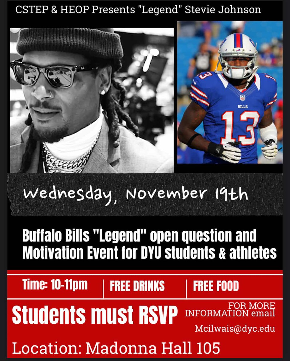 StevieJohnson13's tweet image. Reminder: We live at D’youville. 
Email for intel. #HandleBizHaveFun