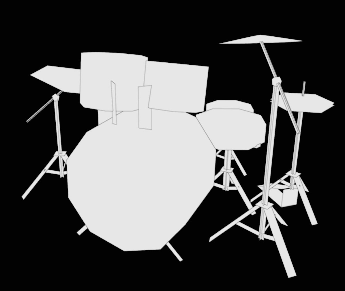 viksune_3D's tweet image. PSX Drum Kit looking sharp. Now what it needs is a texture.

#3d #lowpoly3d #psx #ps1graphics #wip