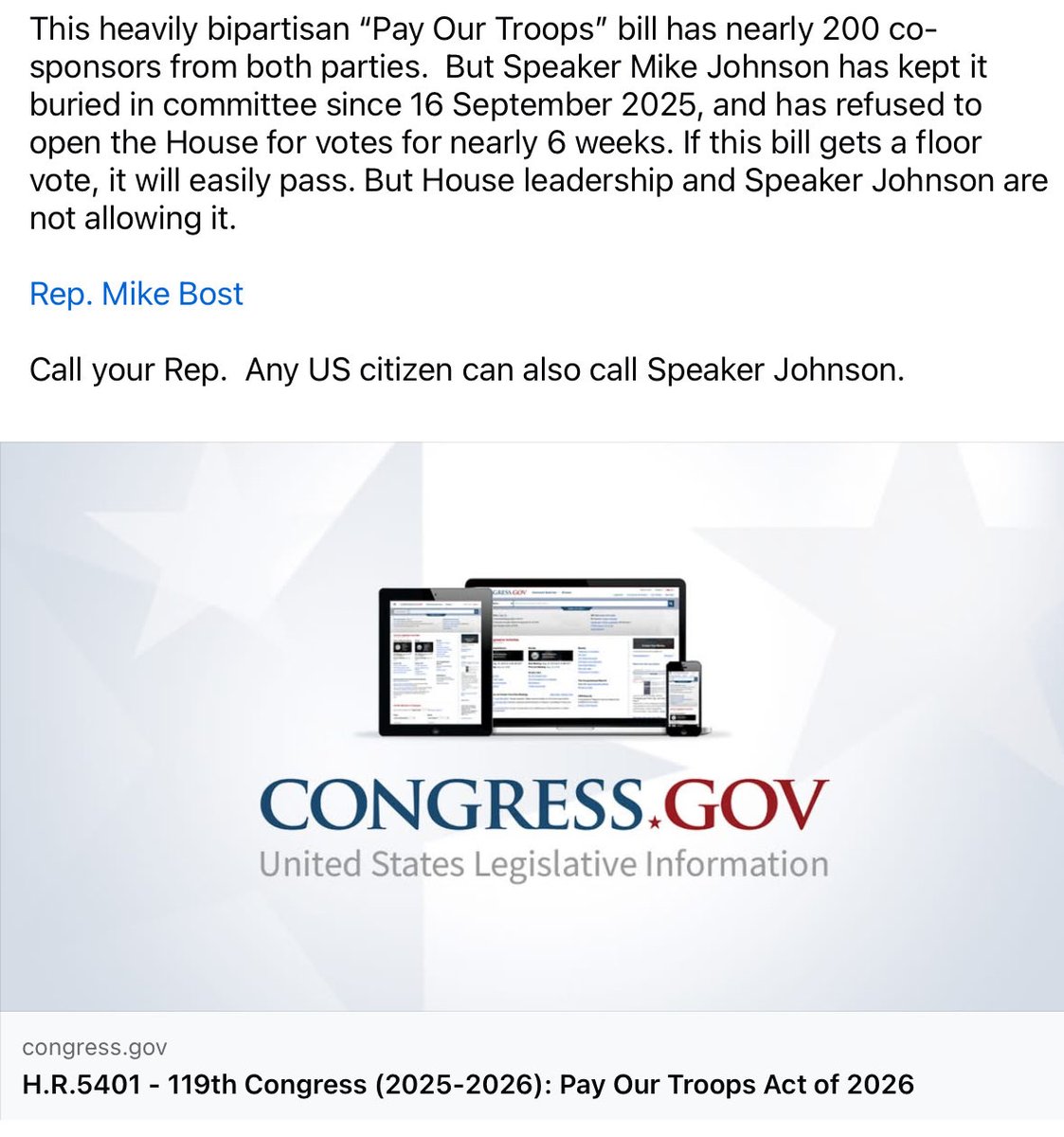 SimpleHorn's tweet image. Call your Reps. Call Speaker Johnson. @rw581 

congress.gov/bill/119th-con…