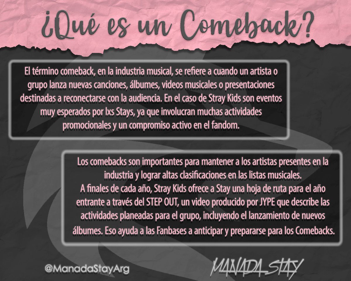 —STAYS ✨️

➡️ Les dejamos un hilo con una guía resumida y fácil de Comeback para entender un poco qué es, qué es lo que hay que hacer y prepararnos para recibir "DO IT" con todo!!! 

▫️ Cualquier duda que tengan pueden preguntarnos!!!