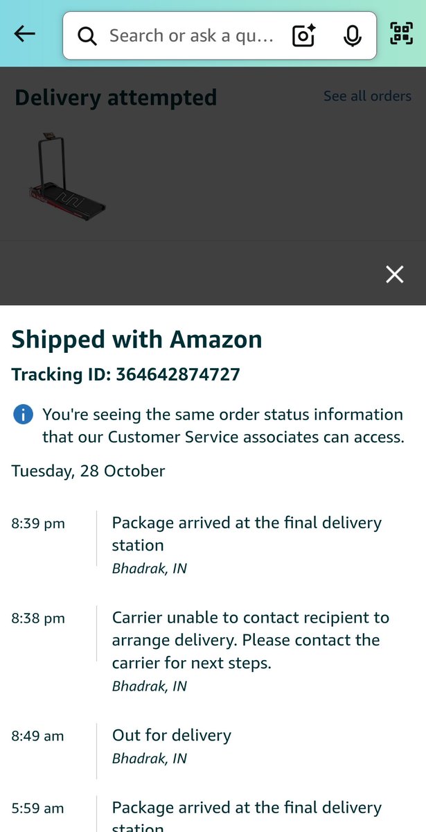 biswajit_mt's tweet photo. only to let the same delivery magicians perform their favorite trick again: “Delivery Attempted,” repeated like it is a national sport.
At this point, just curious: can this product be delivered within this century, or is that asking for too much? https://t.co/dPqAjudl0p