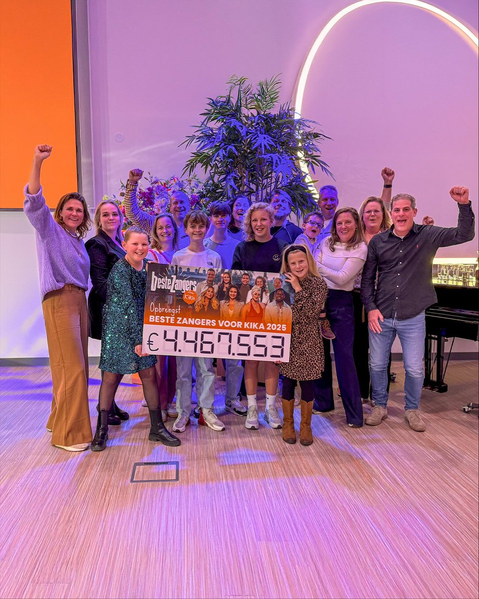 The Beste Zangers KiKa Special raised over 4.4 million euros for research into childhood cancer!

A  huge thank you to everyone who donated, supported, and watched — your  love truly makes a difference. And if you haven’t yet, you can still  donate!