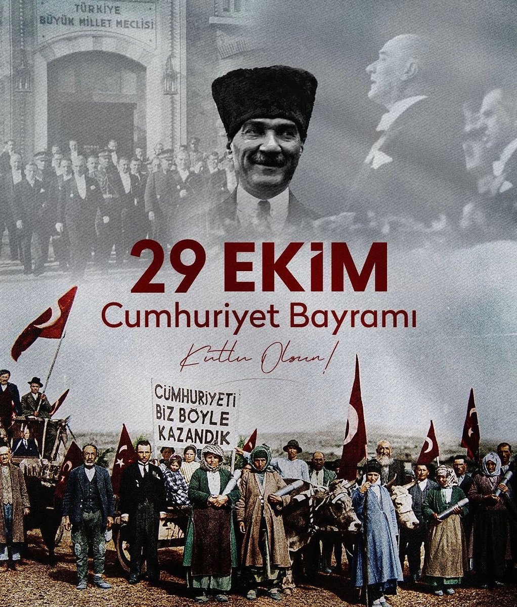 29 Ekim Cumhuriyet Bayramımız kutlu olsun.
Türkiye Cumhuriyeti’nin kurucusu Gazi Mustafa Kemal Atatürk ve silah arkadaşlarını, tüm şehit ve gazilerimizi gururla, minnetle anıyoruz.
#29ekimcumhuriyetbayramıkutluolsun