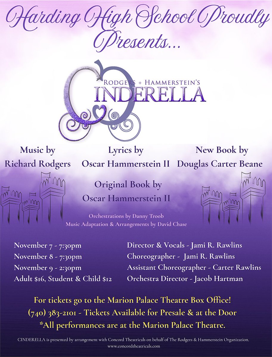 You’re invited to experience the magic of Rodgers &amp; Hammerstein’s Cinderella, presented by Harding High School next weekend at the Marion Palace Theatre! 
#WeRPrexies #LoveYourSchool #momentum